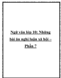 Những bài văn nghị luận xã hội – Phần 7