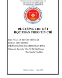 Đề cương chi tiết học phần Lý thuyết thống kê (Hệ đào tạo Đại học – Ngành: Tài chính - Ngân hàng) - Trường Đại học Kinh tế Nghệ An