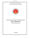 Đề cương chi tiết học phần Quản trị rủi ro (Hệ đào tạo Đại học – Ngành: Tài chính - Ngân hàng) - Trường Đại học Kinh tế Nghệ An