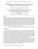 Experimental testing of a full-scale of group efficiency in multiple soil layers