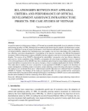 Relationships between post appraisal criteria and performance of official development assistance infrastructure projects: The case studies of Vietnam