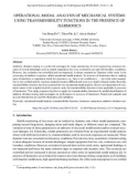 Operational modal analysis of mechanical systems using transmissibility functions in the presence of harmonics