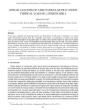 Linear analysis of a rectangular pile under vertical load in layered soils