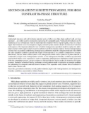 Second gradient substitution model for high contrast bi-phase structure