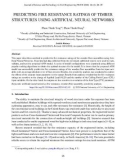 Predicting fire resistance ratings of timber structures using artificial neural networks