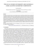 Two-scale design of porosity like-materials using adaptive geometric components