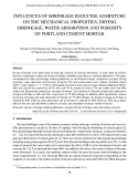 Influences of shrinkage reducing admixture on the mechanical properties, drying shrinkage, water absorption and porosity of portland cement mortar