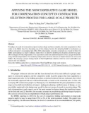 Applying the noncooperative game model for compensation concept in contractor selection process for large-scale projects