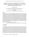 Towards a socially sustainable city concept in Vietnam - international experience, local policy making and preparatory steps