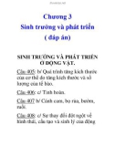 Chương 3 Sinh trưởng và phát triển ( đáp án)