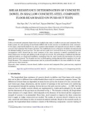 Shear resistance determination of concrete dowel in shallow concrete steel composite floor beam based on push-out tests