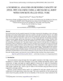 A numerical analysis on bending capacity of steel pipe columns using a mechanical joint with concrete-filled steel tube