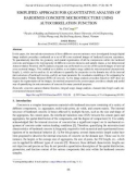 Simplified approach for quantitative analysis of hardened concrete microstructure using autocorrelation function