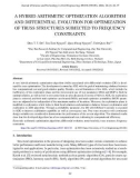 A hybrid arithmetic optimization algorithm and differential evolution for optimization of truss structures subjected to frequency constraints