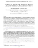 Numerical scheme for transient seepage analysis under unsaturated conditions