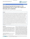 Báo cáo khoa học: Diet-induced bacterial immunogens in the gastrointestinal tract of dairy cows: Impacts on immunity and metabolism