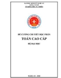 Đề cương chi tiết học phần Toán cao cấp - Trường Đại học Kinh tế Nghệ An