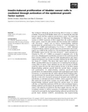 Báo cáo khoa học: Insulin-induced proliferation of bladder cancer cells is mediated through activation of the epidermal growth factor system