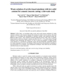 Waste solution of acrylic-based emulsion with low solid content for cement concrete curing: A lab-scale study