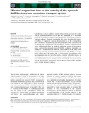 Báo cáo khoa học: Effect of magnesium ions on the activity of the cytosolic NADH/cytochrome c electron transport system