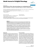 Báo cáo khoa học: Liposarcoma of the colon presenting as an endoluminal mass