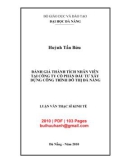 Luận văn Thạc sĩ Quản trị kinh doanh: Đánh giá thành tích nhân viên tại Công ty cổ phần đầu tư xây dựng công trình Đô thị Đà Nẵng