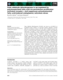 Báo cáo khoa học: Fatty aldehyde dehydrogenase is up-regulated by polyunsaturated fatty acid via peroxisome proliferatoractivated receptor a and suppresses polyunsaturated fatty acid-induced endoplasmic reticulum stress