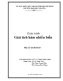 Giáo trình Giải tích hàm nhiều biến - Trường Đại học Sài Gòn