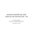 Bài tập Lý thuyết xác suất (Dành cho sinh viên khoa Toán - Tin) - Trường Đại học Sư Phạm Hà Nội