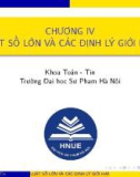 Bài giảng Lý thuyết xác suất: Chương 4 - Trường ĐH Sư phạm Hà Nội