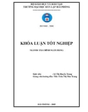 Khóa luận tốt nghiệp Tài chính ngân hàng: Phân tích tình hình tài chính và một số giải pháp nhằm cải thiện tình hình tài chính của Công ty Cổ phần Nội thất 190