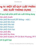 Bài giảng Xác suất thống kê: Chương 4 - Nguyễn Kiều Dung