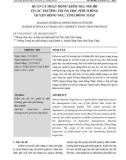 Quản lý hoạt động kiểm tra nội bộ ở các trường trung học phổ thông huyện Hồng Ngự, tỉnh Đồng Tháp