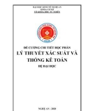 Đề cương chi tiết học phần Lý thuyết xác suất thông kê toán - Trường Đại học Kinh tế Nghệ An