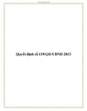 Quyết định số 159/QĐ-UBND 2013