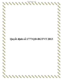 Quyết định số 1777/QĐ-BGTVT 2013