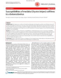 Báo cáo y học: Susceptibilities of medaka (Oryzias latipes) cell lines to a betanodavirus