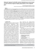 Molecular typing of methicillin-resistant Staphylococcus aureus based on PCR restriction fragment length polymorphism of the Coagulase gene