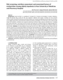 Risk screening, nutrition assessment and associated factors of malnutrition among elderly inpatients in Hue University of Medicine and Pharmacy Hospital