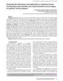 Evaluating the effectiveness and applicability of ubiquitous-based learning about post-operative care of gastrointestinal cancer surgery for patients' family caregivers