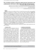 The correlation between ambulatory blood pressure parameters and cardiovascular risk factors in older adults with high-risk hypertension