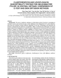 Clarithromycin and levofloxacin susceptibility testing for Helicobacter pylori in Central Vietnam: Comparison of E-test and disk diffusion methods