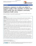 báo cáo khoa học: Respiratory symptoms in adults are related to impaired quality of life, regardless of asthma and COPD: results from the European community respiratory health survey