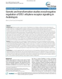 báo cáo khoa học: Genetic and transformation studies reveal negative regulation of ERS1 ethylene receptor signaling in Arabidopsis