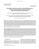 Báo cáo lâm nghiệp: Development and characteristics of microsatellite markers for sugi (Cryptomeria japonica D. Don) derived from microsatellite-enriched libraries