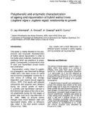 Báo cáo khoa học: Polyphenolic and enzymatic characterization of ageing and rejuvenation of hybrid walnut trees (Juglans nigra x Juglans regia): relationship to growth