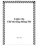 Luận văn Chế độ tổng thống Mỹ