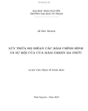 Luận văn Thạc sĩ Toán học: Lũy thừa họ iđêan các hàm chỉnh hình và sự hội của của hàm Green đa phức