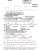 Đề thi giữa học kì 2 môn Vật lý lớp 12 năm 2022-2023 - Trường THPT Lương Thúc Kỳ, Quảng Nam