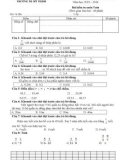 Đề thi giữa học kì 1 môn Toán lớp 5 năm 2023-2024 có đáp án - Trường Tiểu học Mỹ Thịnh, Mỹ Lộc